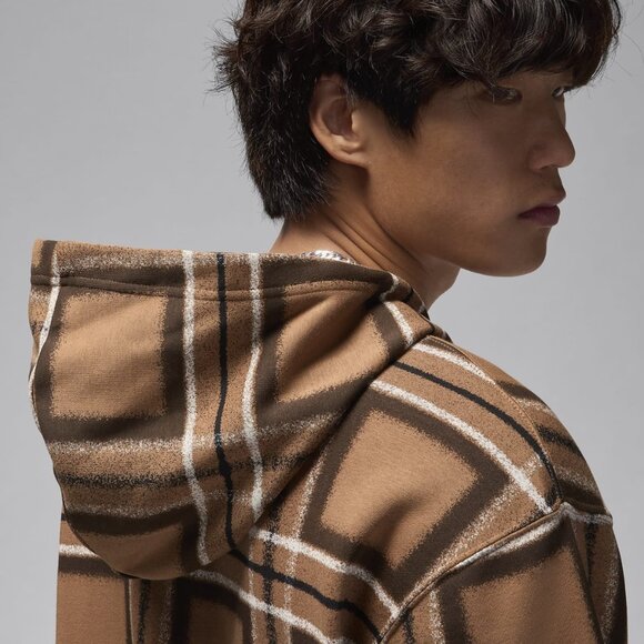 Air Jordan Essentials Fleece Pullover Hoodie Brown Sail FV7458-223 LARGE NWT - Picture 4 of 5